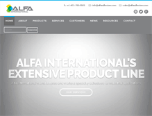 Tablet Screenshot of alfaadhesives.com